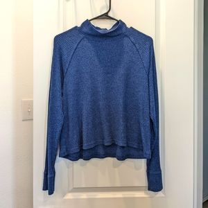 Abercrombie and Fitch A&F Blue Mock Neck Long Sleeve Knit Top S